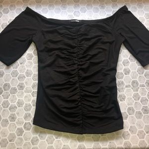 Black off the shoulder top